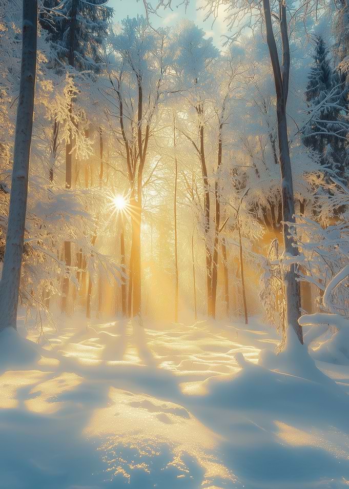 Winter Forest Sunlight