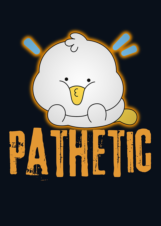 Pathetic Duck Cartoon Illustration