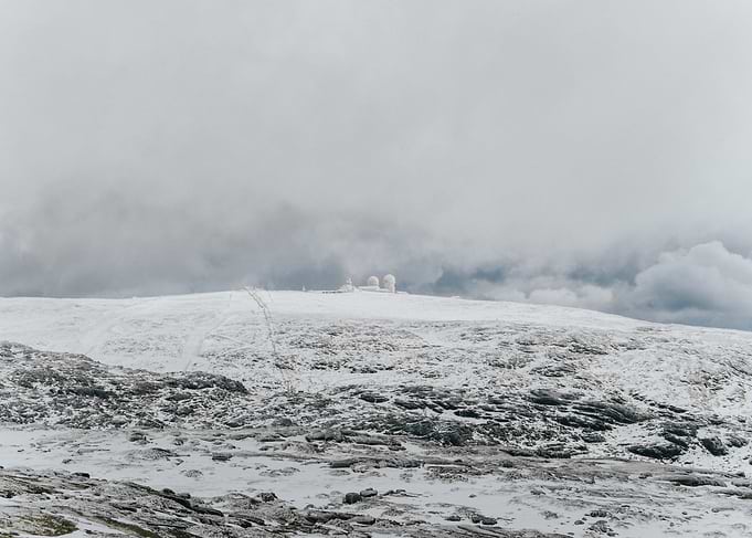 Snowy Mountain Observatory Landscape