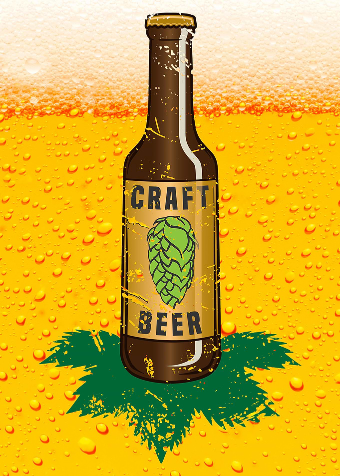 Craft Beer Bottle Illustration