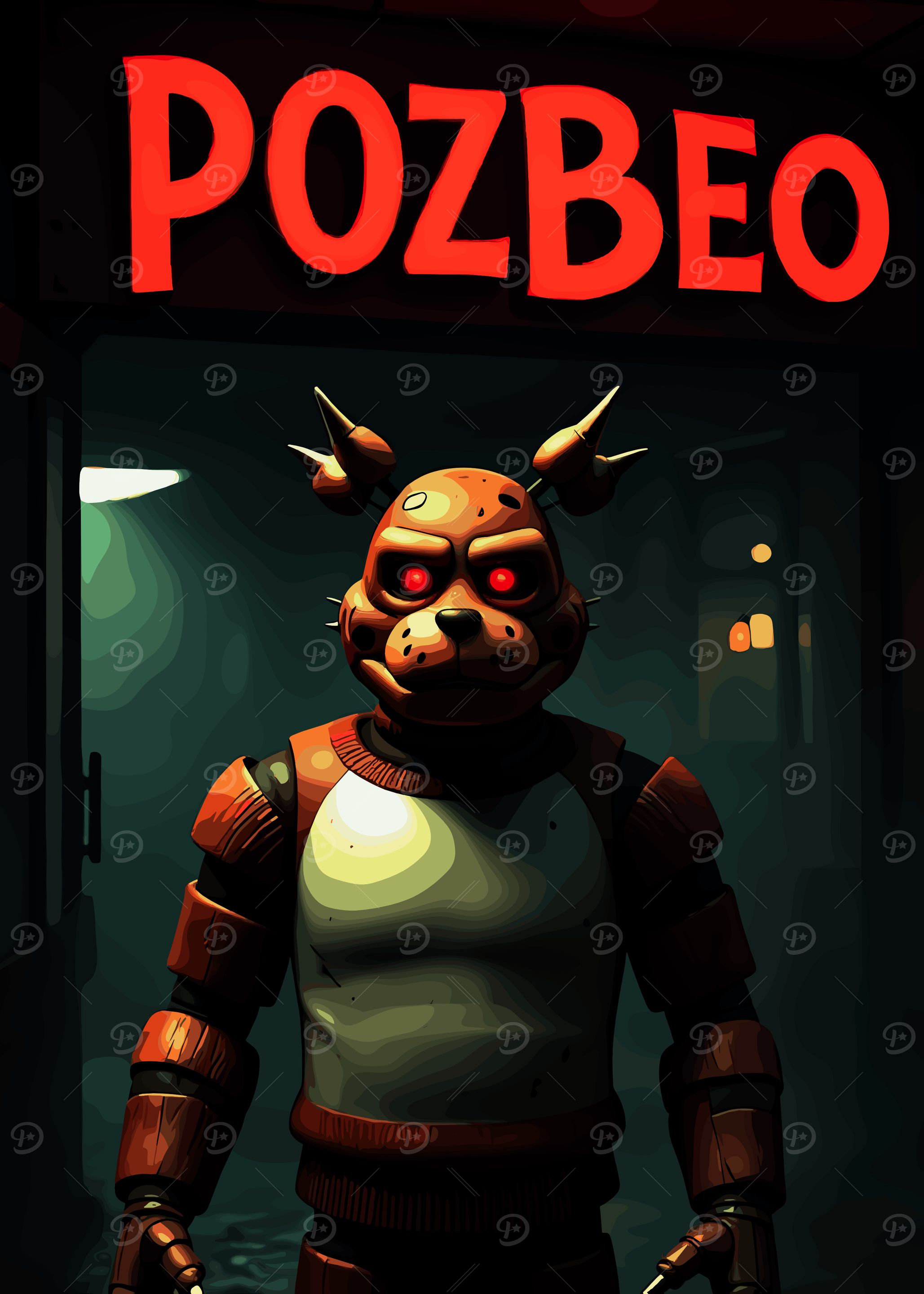 Animatronic Bear with Red Eyes