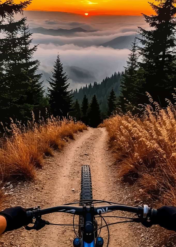 Mountain Biking at Sunrise