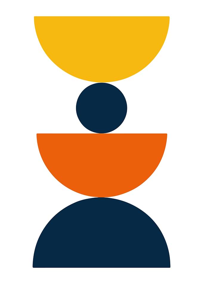 Abstract Geometric Shapes Art