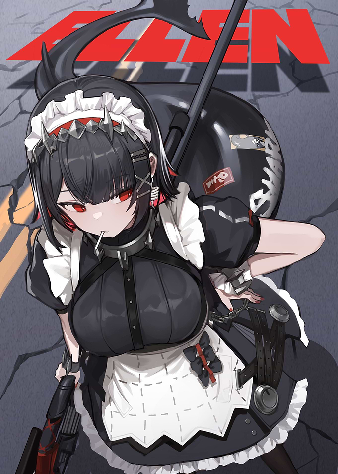 Zenless Zone Zero with Gun and Maid Outfit