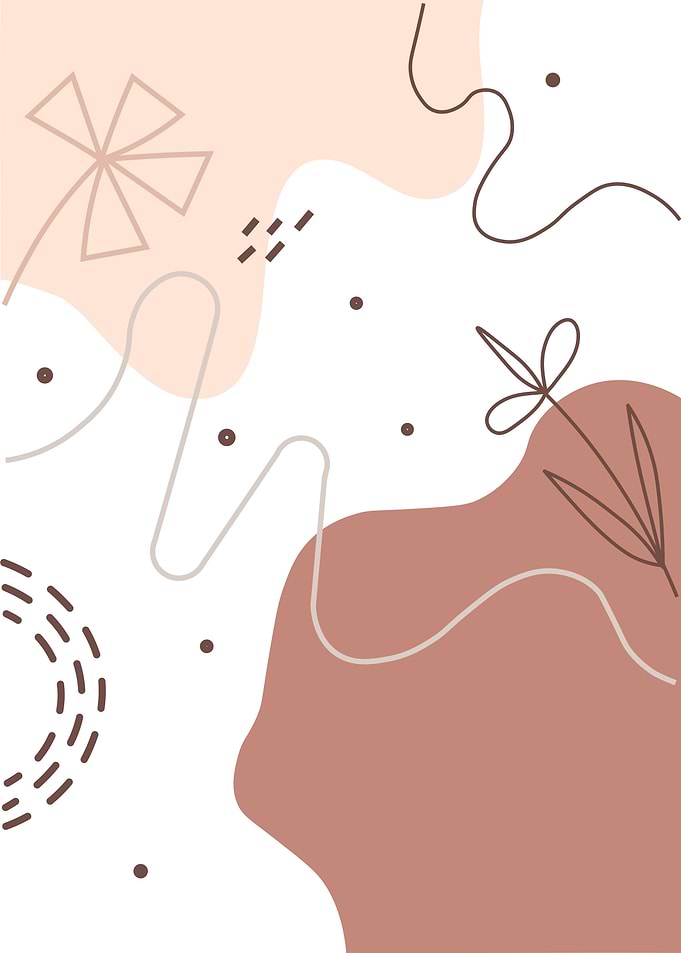 Abstract Floral Art in Earth Tones