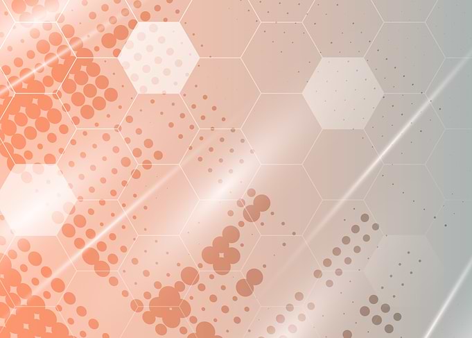 Abstract Hexagon and Dot Pattern Background