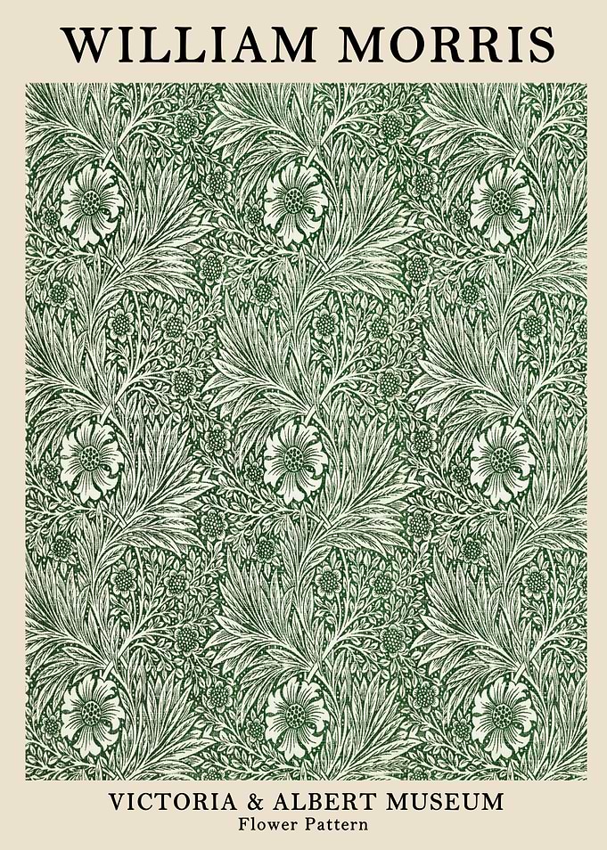 William Morris Flower Pattern Art