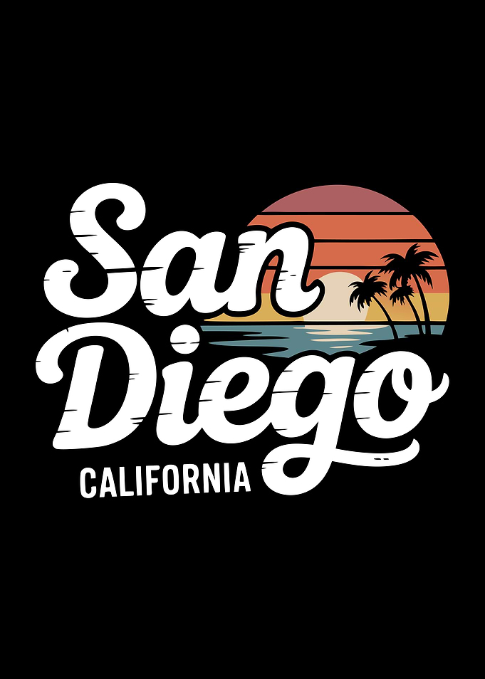 San Diego California Retro Design