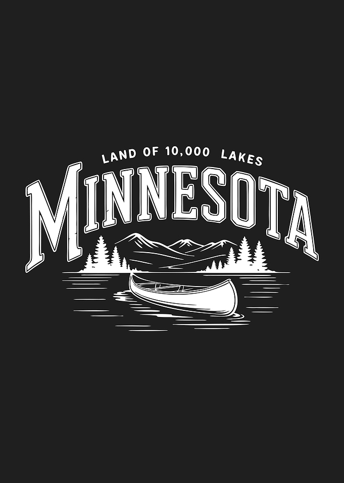Minnesota Land of 10000 Lakes Graphic