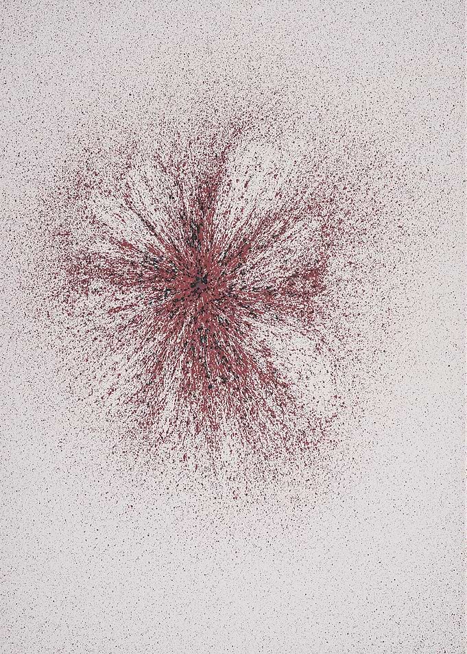 Abstract Red and Black Burst