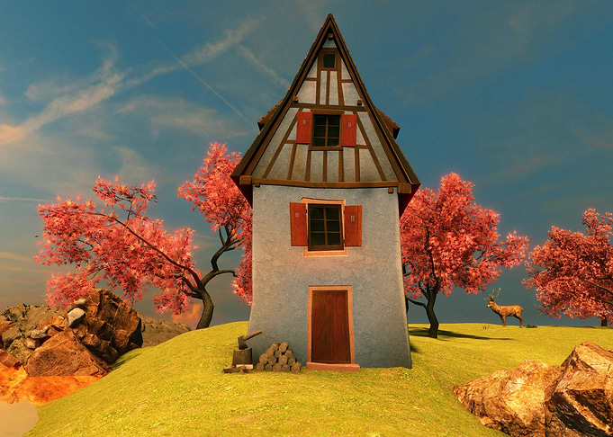 Quaint House on a Hill