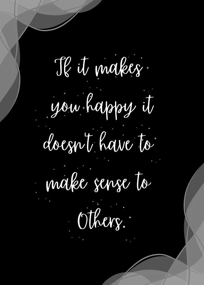 Inspirational Quote on Black Background