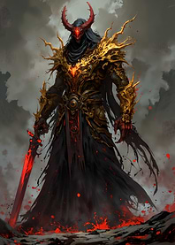 Demon Warrior with Red Sword