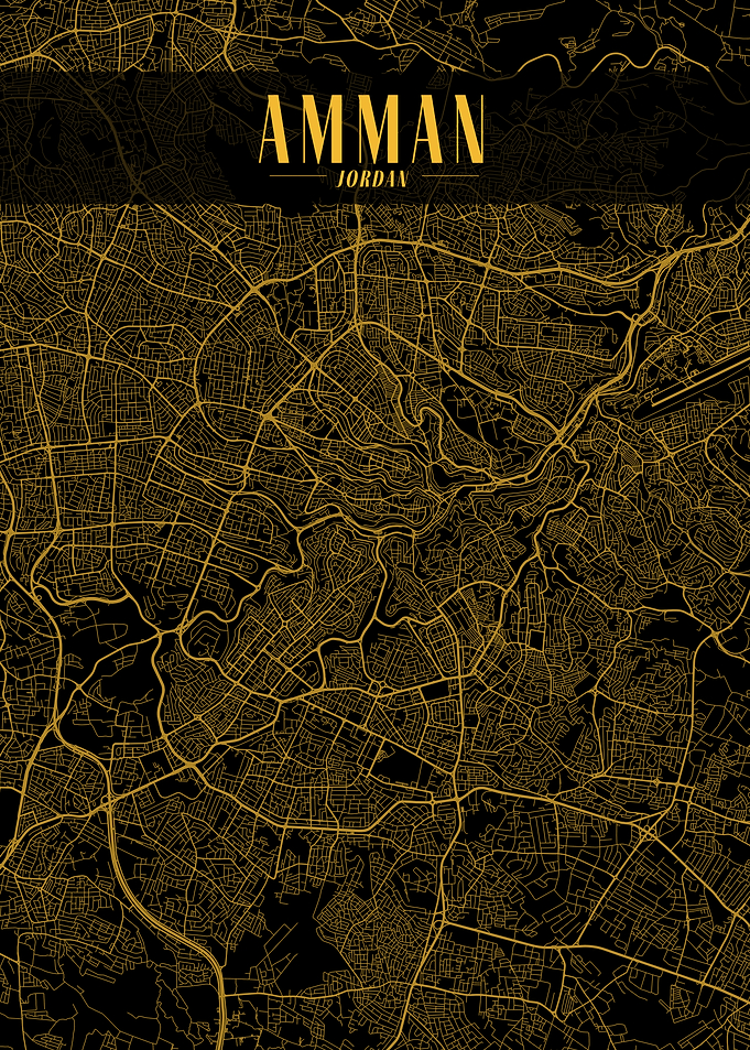 Amman Golden Map Art