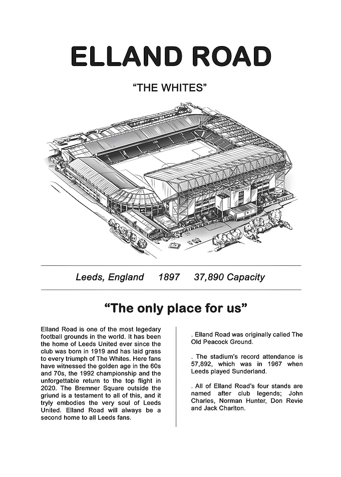 Elland Road Stadium Illustration