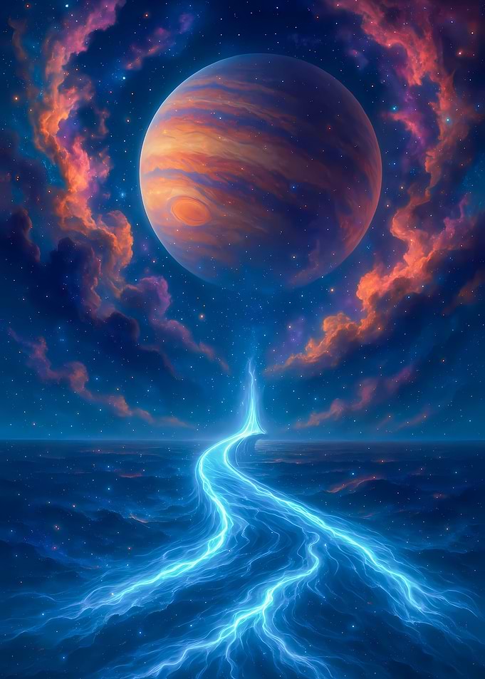 Celestial River to a Distant Planet