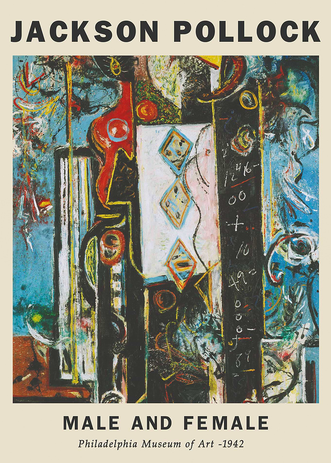 Jackson Pollock's Male and Female Abstract