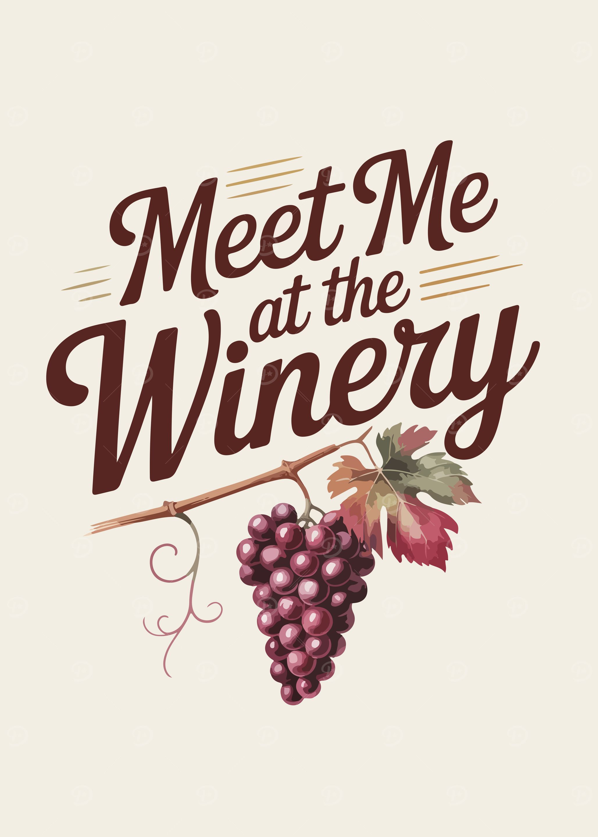 Meet Me at the Winery Illustration