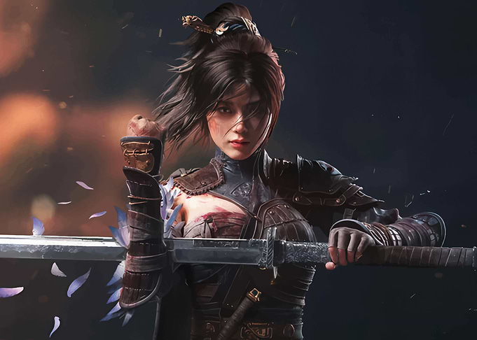 Female Warrior with Sword