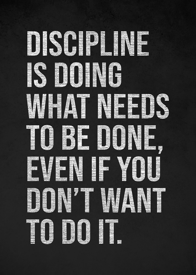 Discipline Motivational Discipline Quote Art