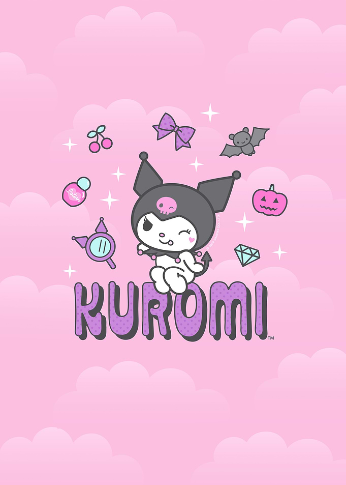 kuromi character with cute icons