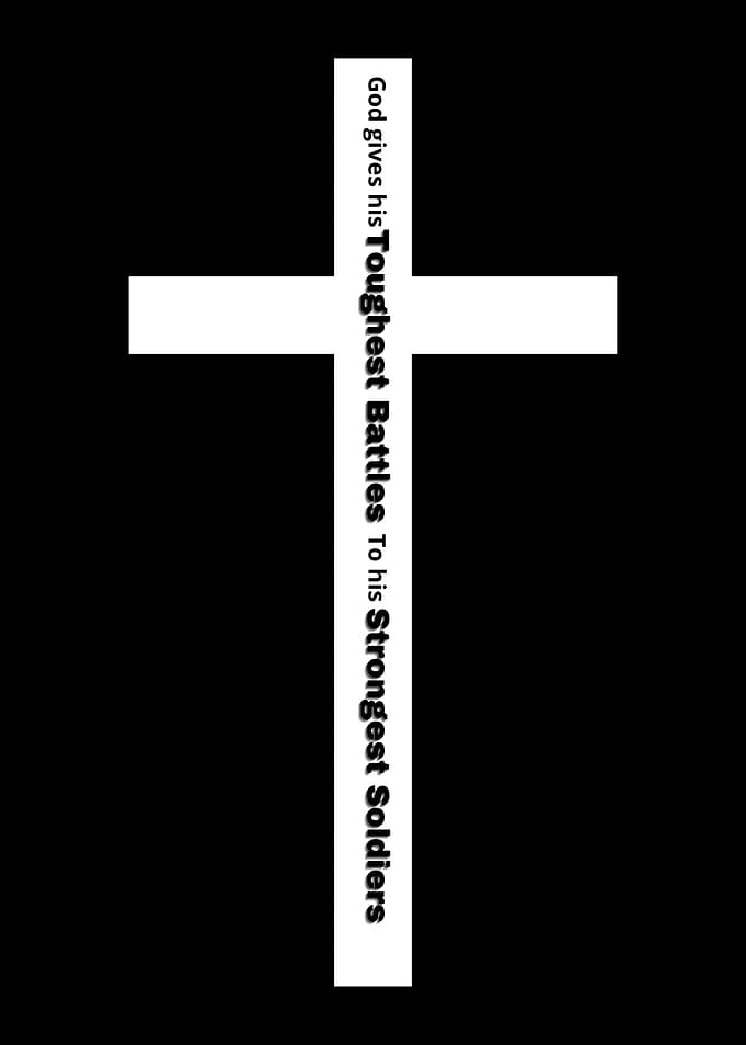 Christian Cross with Inspirational Quote