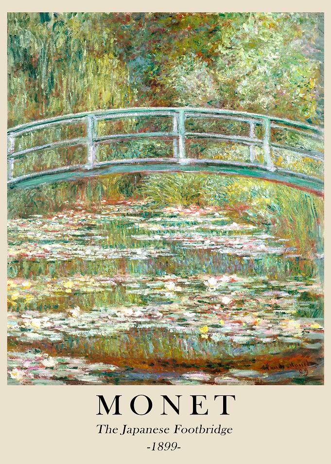 Monet's Japanese Footbridge Painting