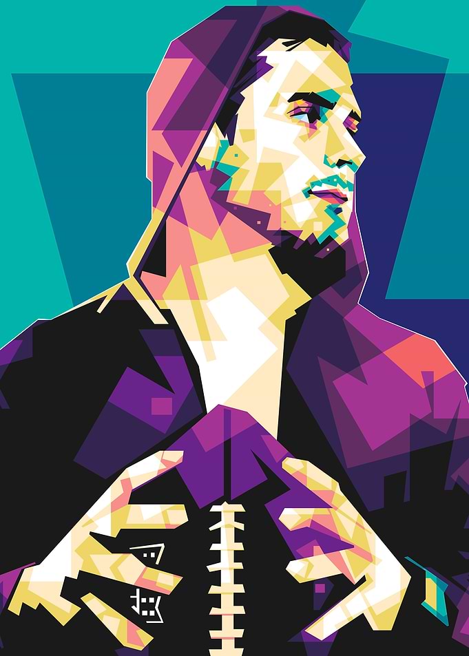T brady pop art