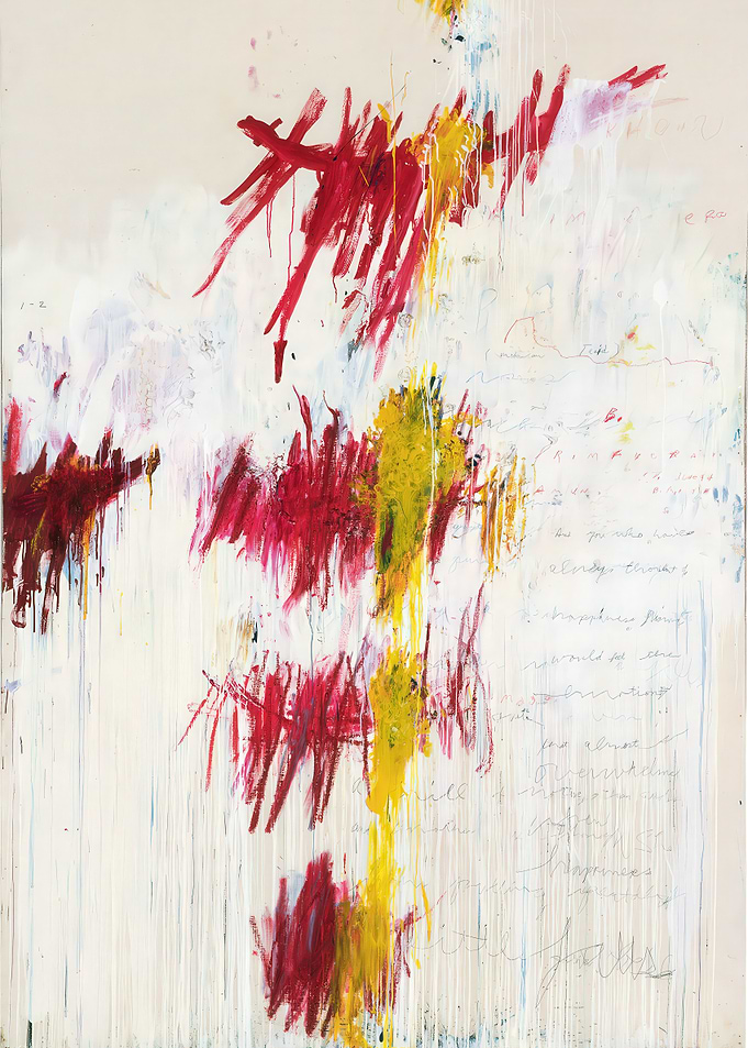 Abstract Painting with Red and Yellow, cy twombly paintings