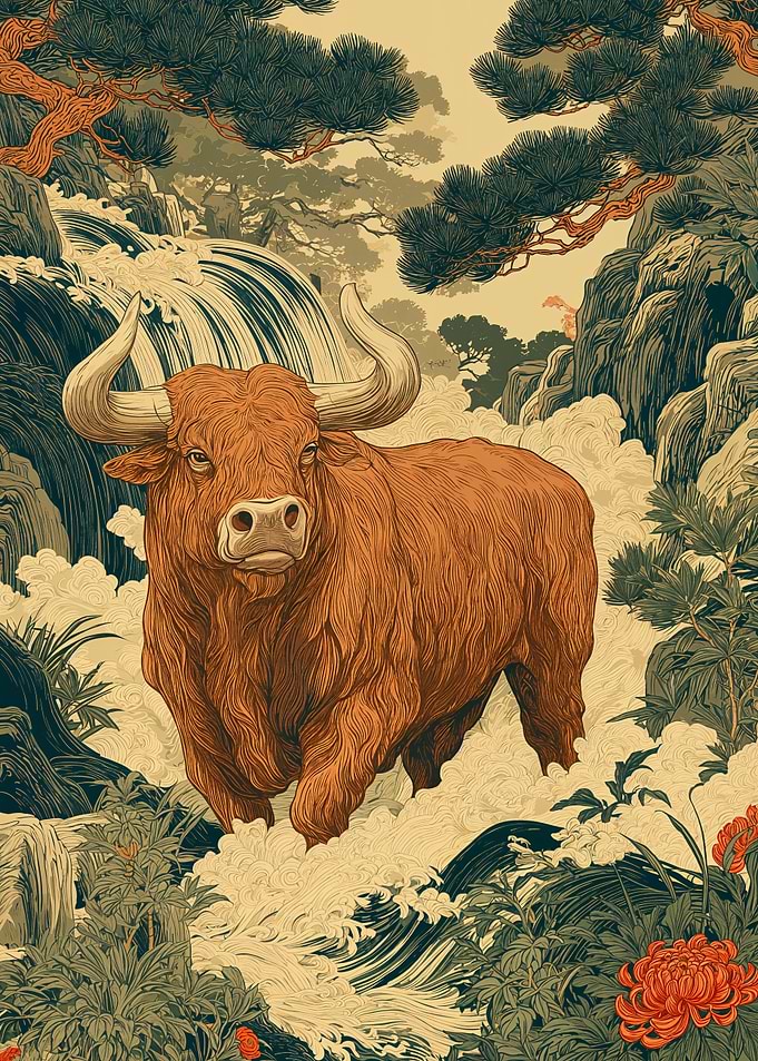 Ox in Nature