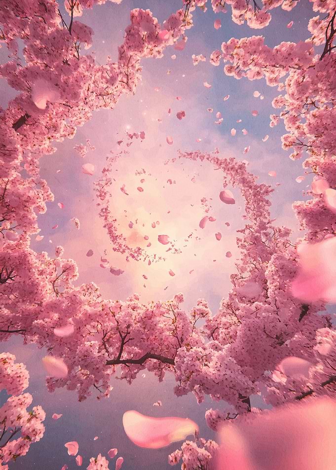 Cherry Blossom Spiral