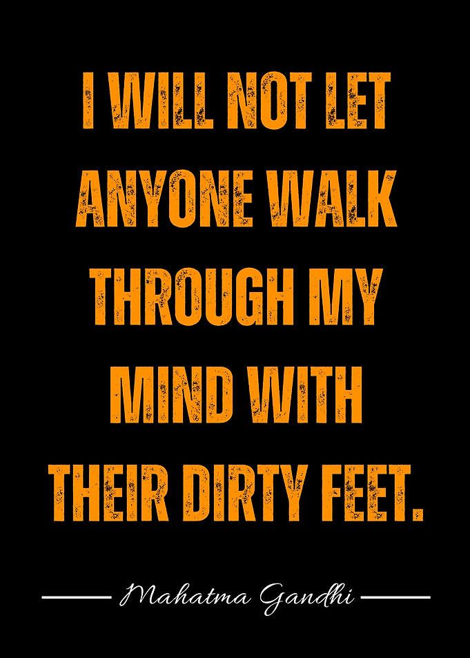 Mahatma Gandhi Quote: Dirty Feet