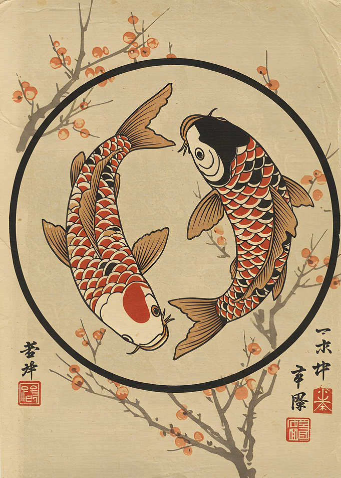 Japanese Koi Fish Art Print