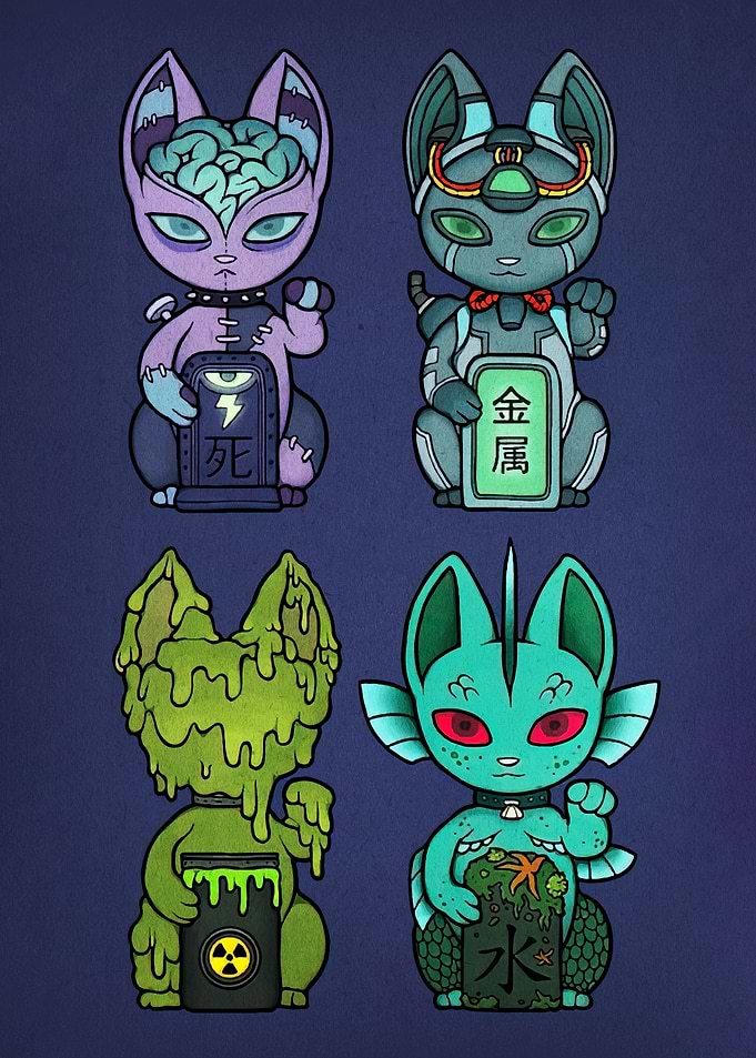 Maneki Neko Monster Mashup