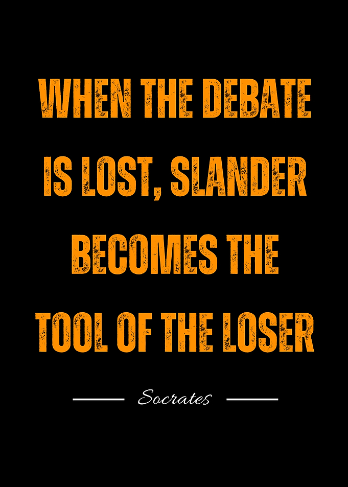 Socrates Quote: Slander and Debate