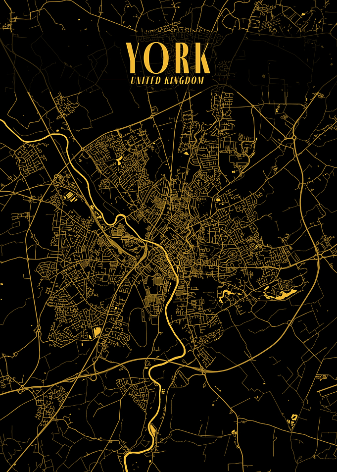 York Golden Map Art