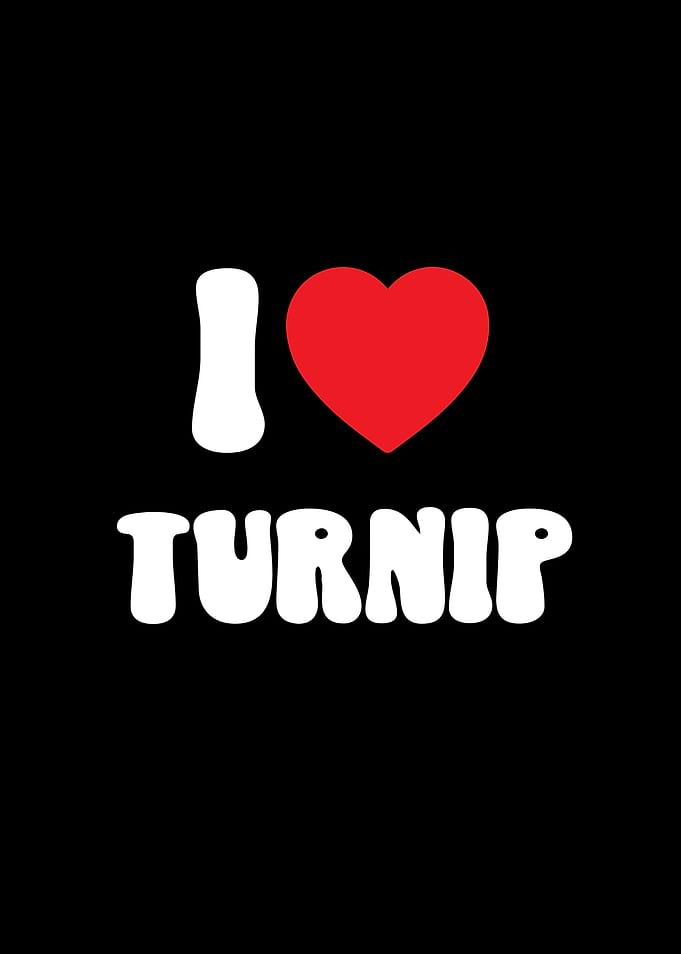 I Love Turnip Vegetable Graphic