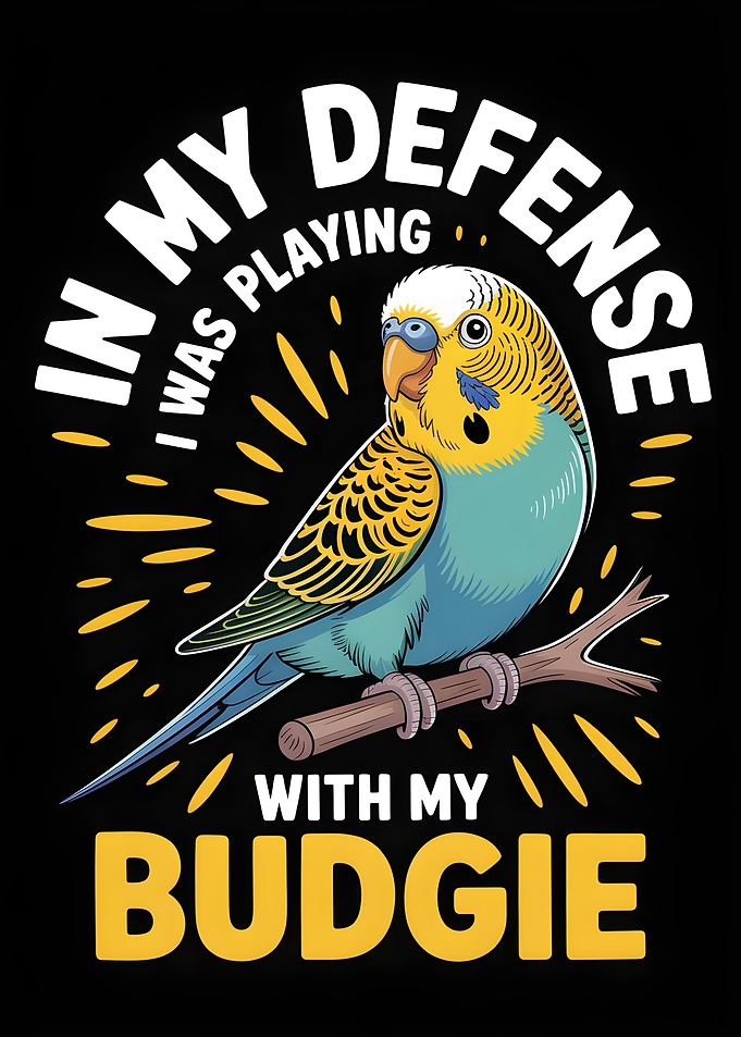 Budgie Defense Funny Pet Bird Design