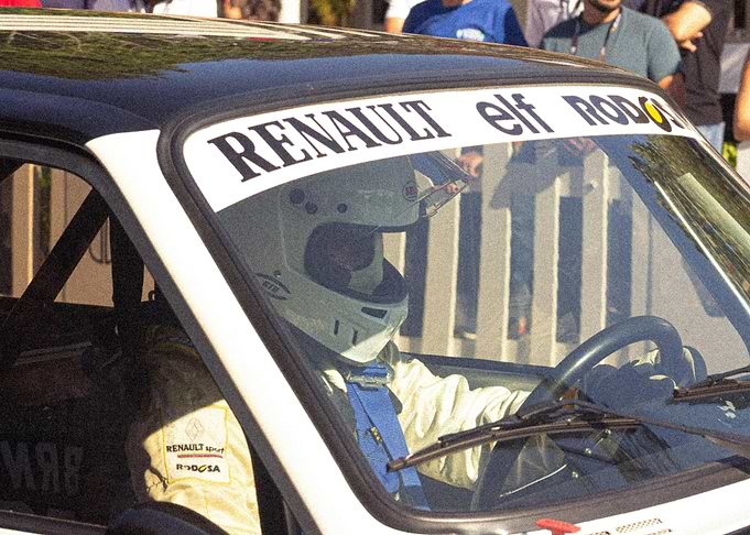 Renault Rally Car Driver in Action