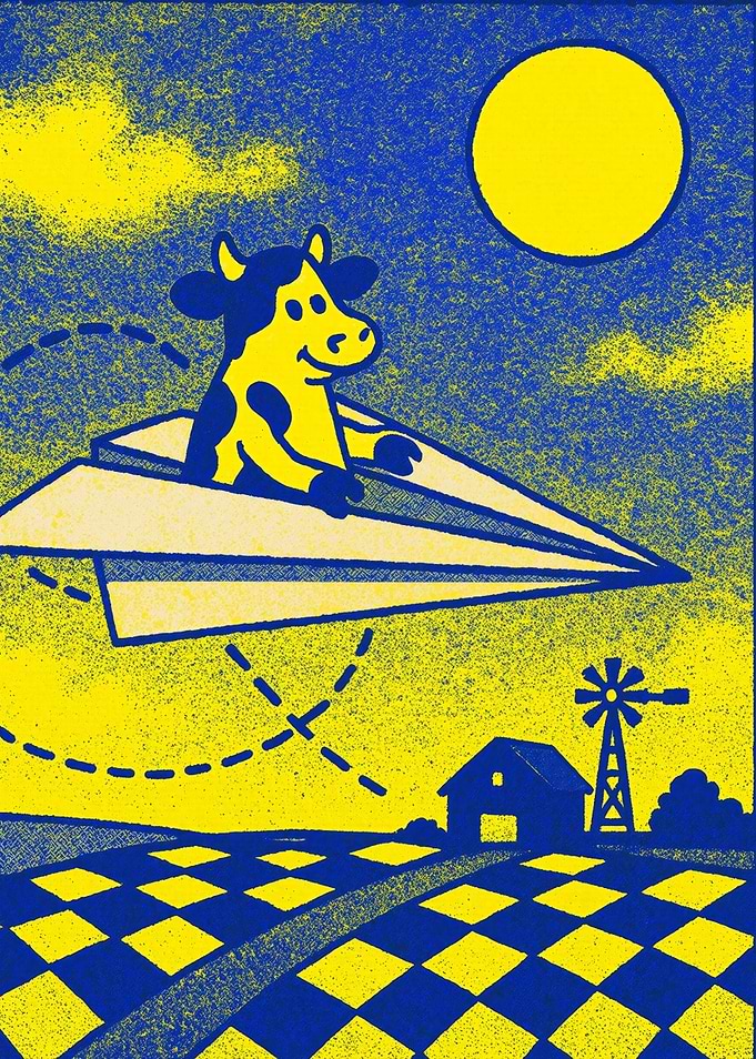 Flying Cow Paper Airplane Adventure