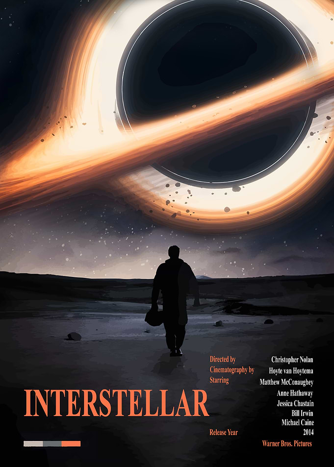 Interstellar movie poster with black hole