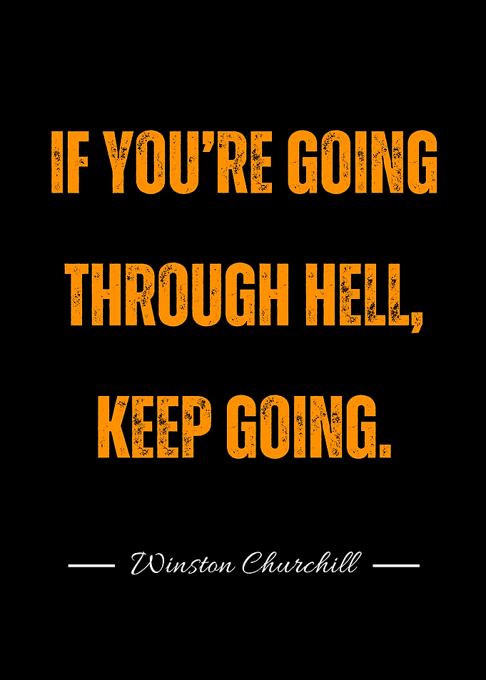 Inspirational Winston Churchill Quote Poster