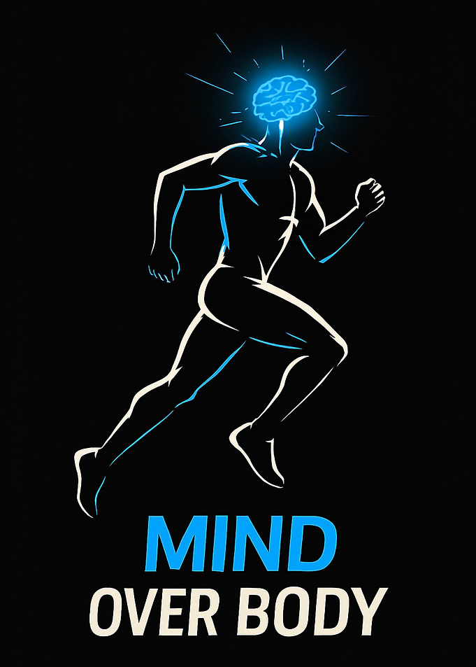 Mind Over Body – Motivational Running Poster | Mental Strength Wall Art