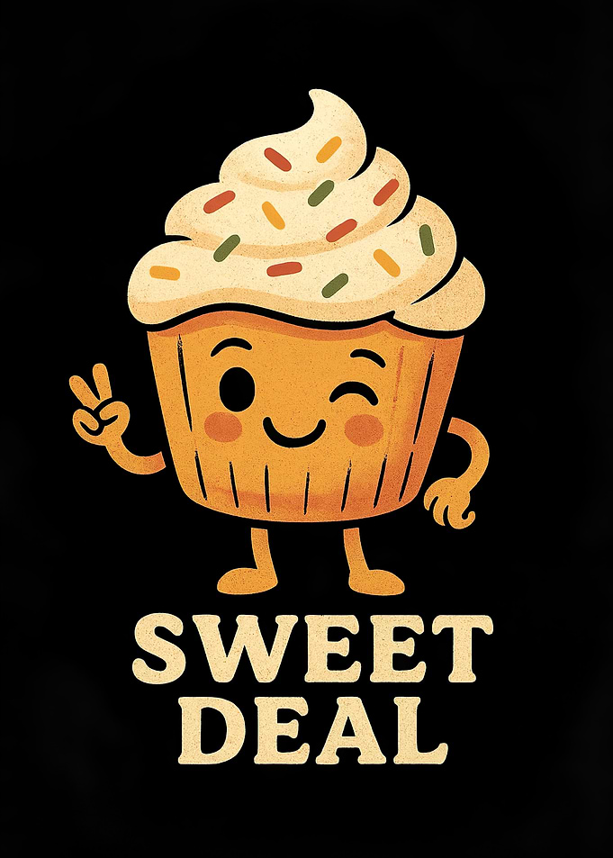 Sweet Deal Cartoon Cupcake