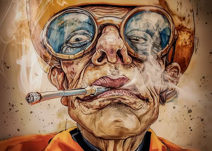 Smoking Old Man