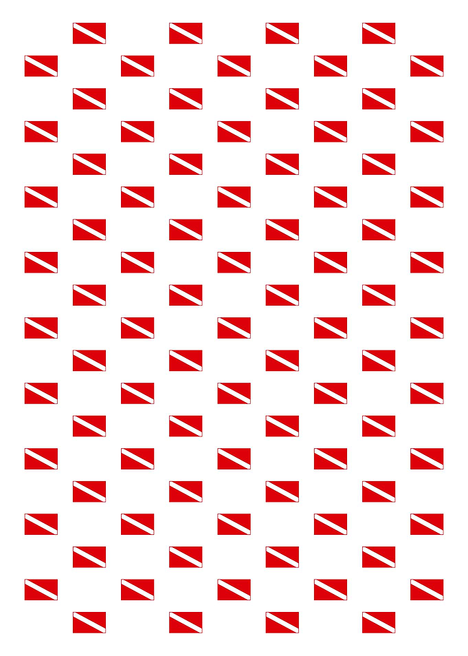 Scuba diving flag pattern