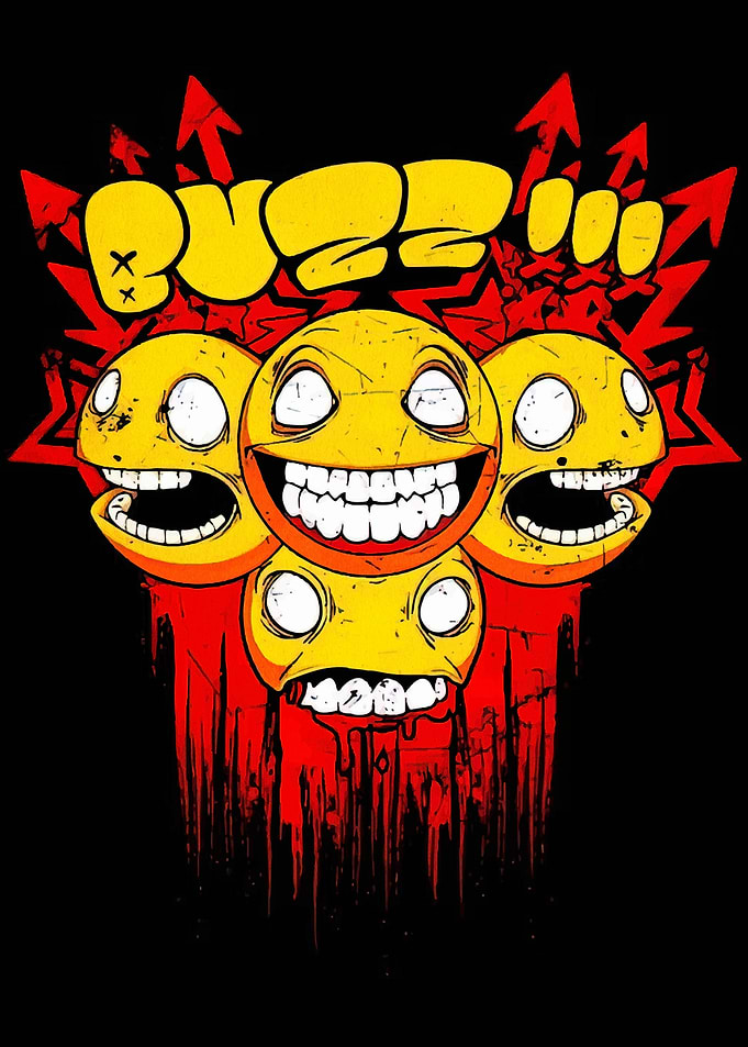 Grunge Smiley Faces with Fist