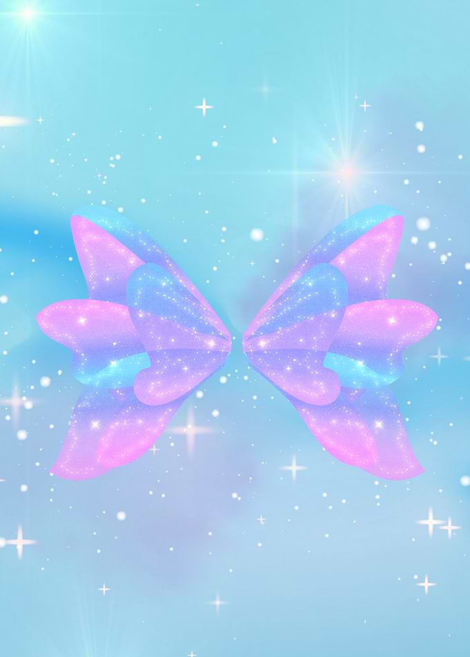 Pastel Butterfly Wings Sparkle