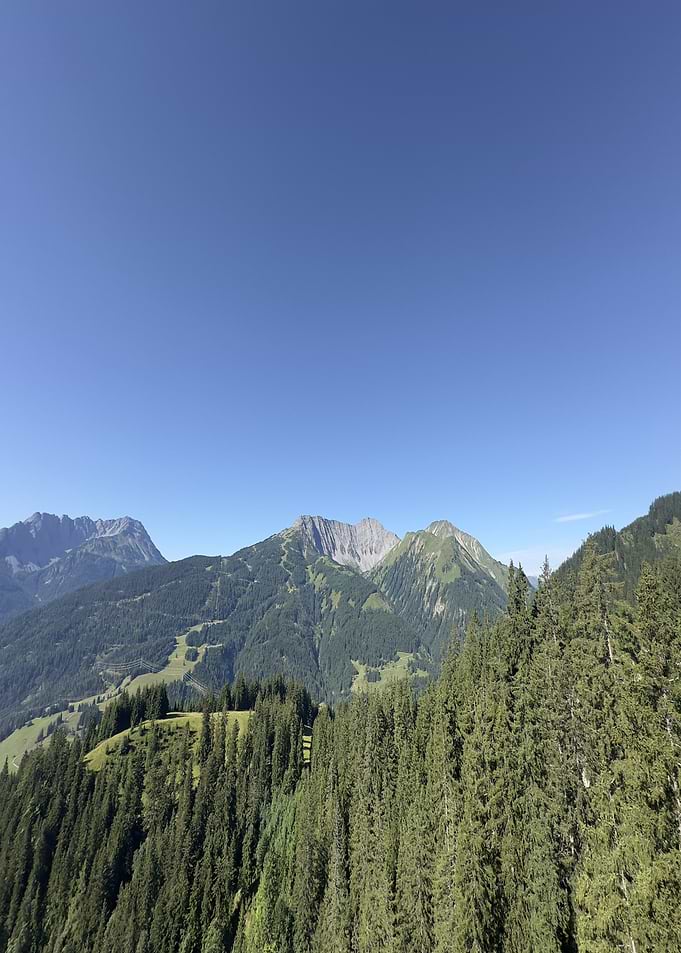 Mountain Range Under Clear Blue Sky
