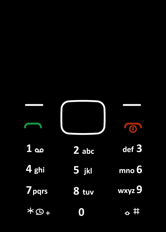 Phone Keypad on Black Background